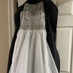 Youth white pageant dress